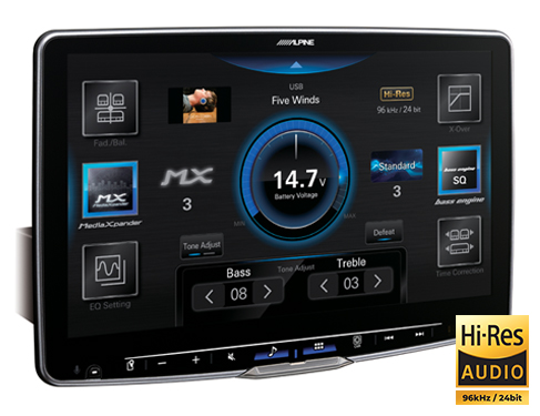 Alpine/ ILX-F511 | Digital Multimedia Receiver with 11-inch HD Display and Hi-Res Audio Playback