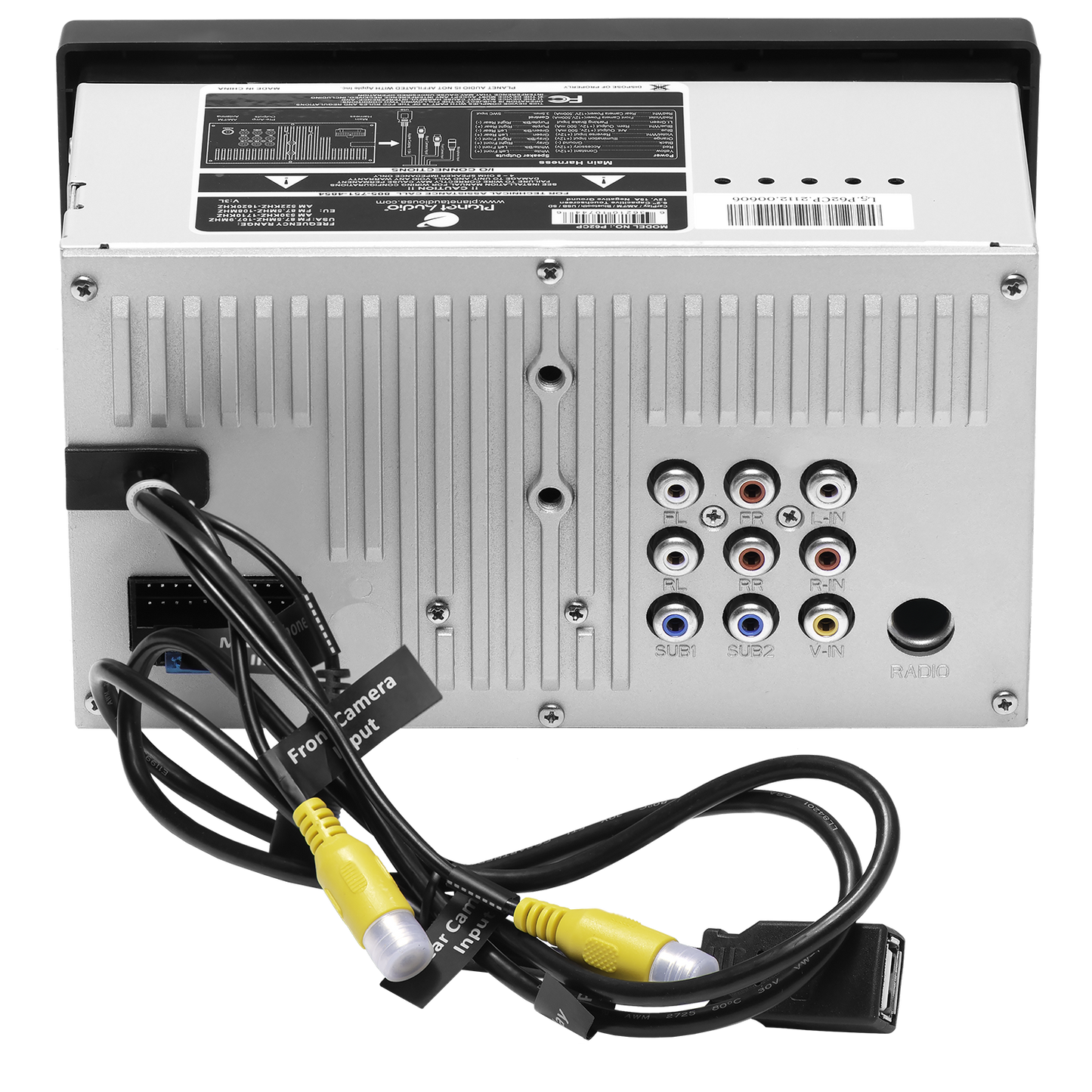 Planet Audio P62CP Double-DIN MECH-LESS Multimedia Player | 6.2" Touchscreen | Wired Apple CarPlay | Bluetooth | No CD/DVD