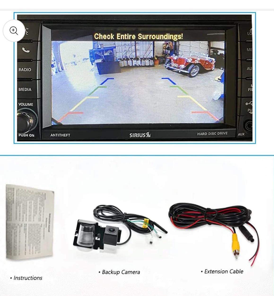 Eway CAM 9146 License Plate Backup Reverse Camera for Jeep Wrangler