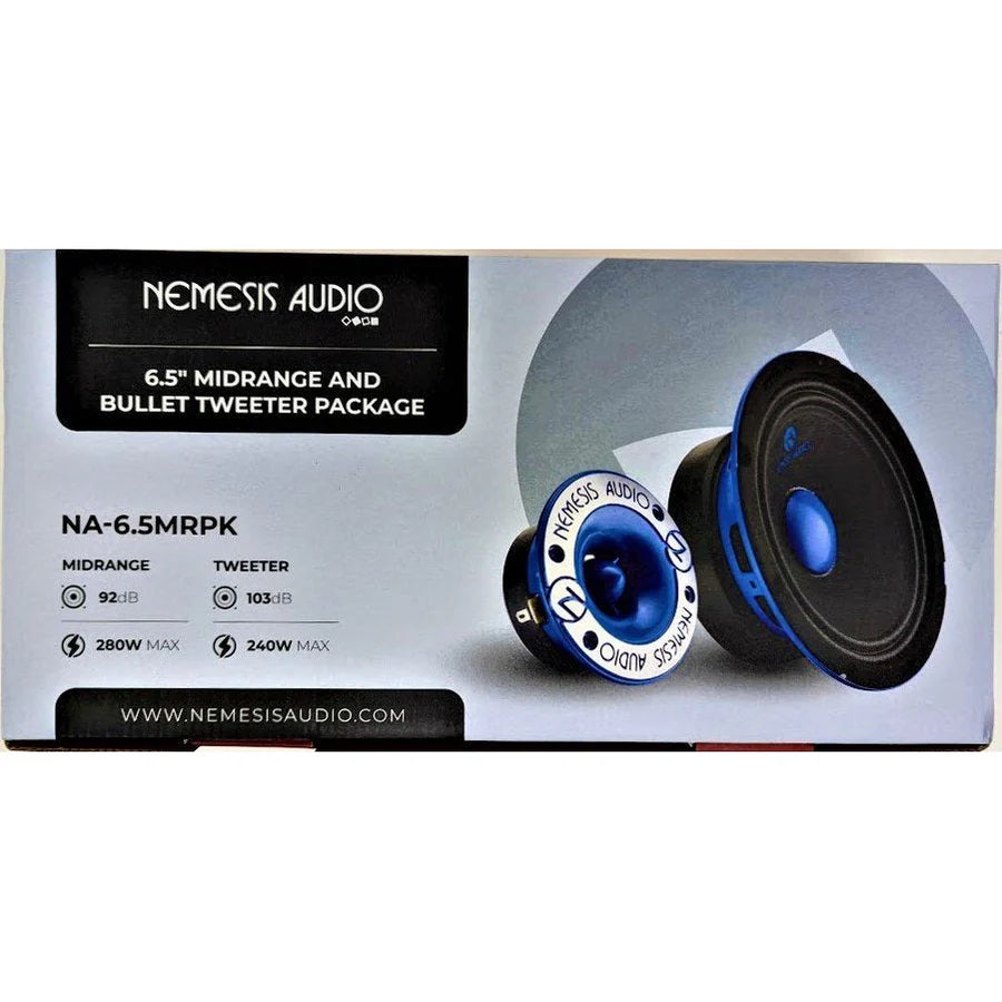 Nemesis NA-6.5MRPK 6.5" Midrange Speakers & Pro Tweeters Combo