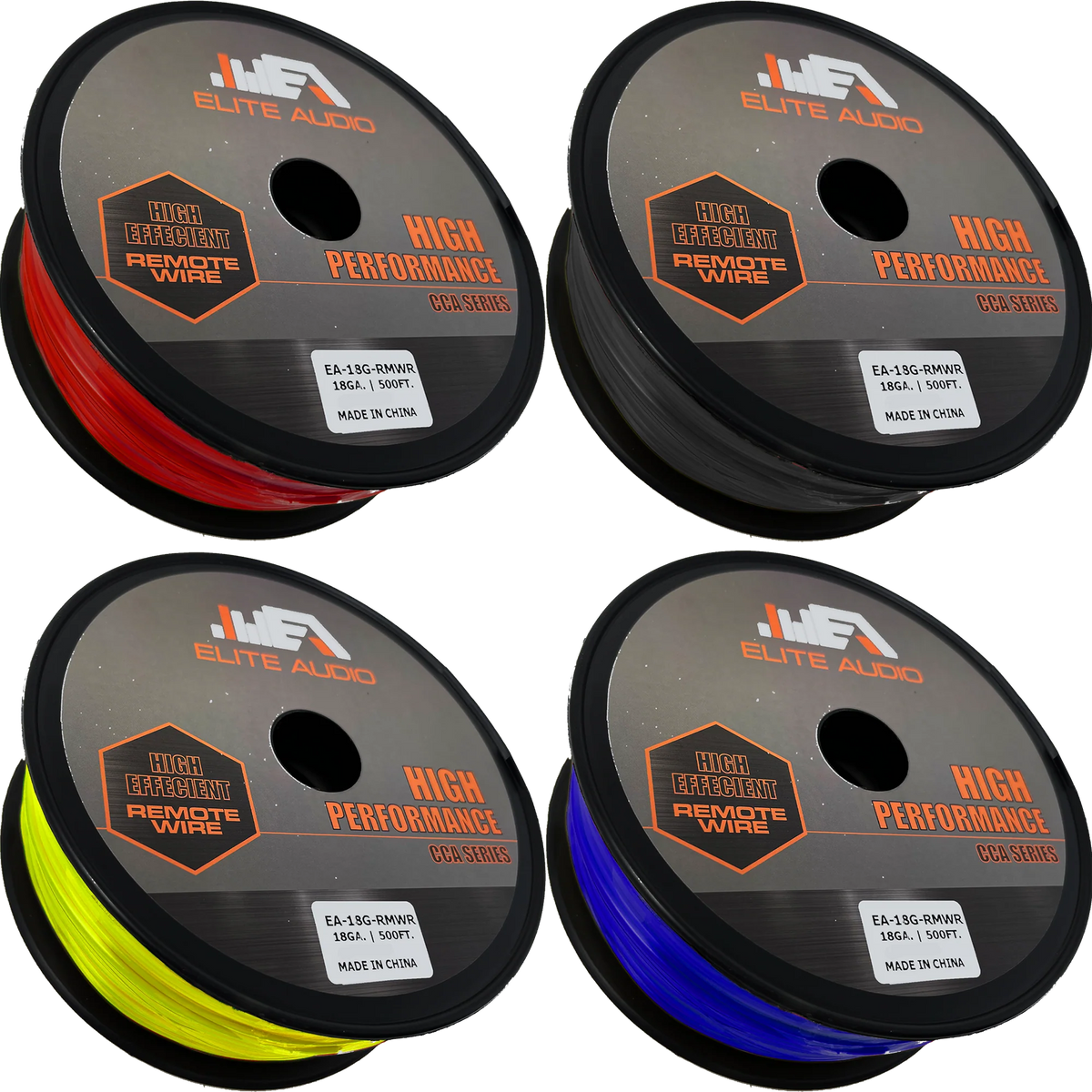 Cable remoto Elite Audio EA-18G-RMWR 18GA rollo de 500 pies | Amarillo