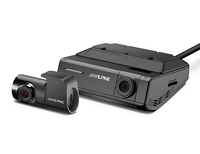 Alpine DVR-C320R | Paquete de cámaras para salpicadero prémium con visión nocturna HD de 1080p (delantera + trasera) con asistencia a la conducción integrada