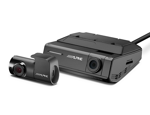 Alpine DVR-C320R | Paquete de cámaras para salpicadero prémium con visión nocturna HD de 1080p (delantera + trasera) con asistencia a la conducción integrada