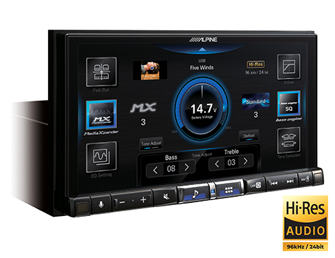 Alpine ILX-507 7-inch Digital Multimedia Receiver with HD Display and Hi-Res Audio Playback