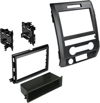 AI/FMK526 | Autoestéreo de un DIN o doble DIN en modelos selectos de Ford F-150 2009-2014 (negro azabache)