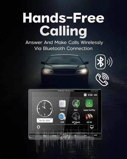 Power Acoustik CPAA-70D10F Car Stereo - Apple CarPlay & Android Auto Head Unit