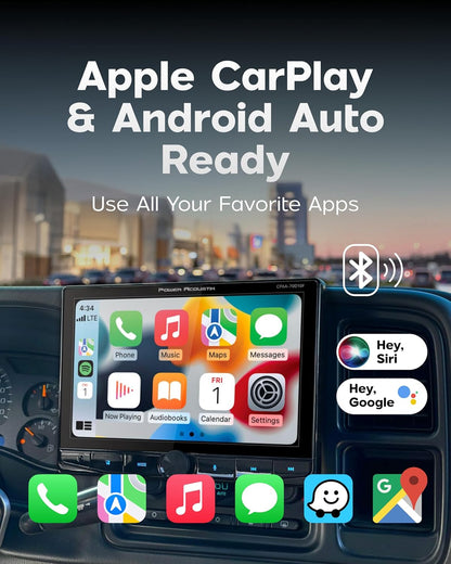 Power Acoustik CPAA-70D10F Car Stereo - Apple CarPlay & Android Auto Head Unit