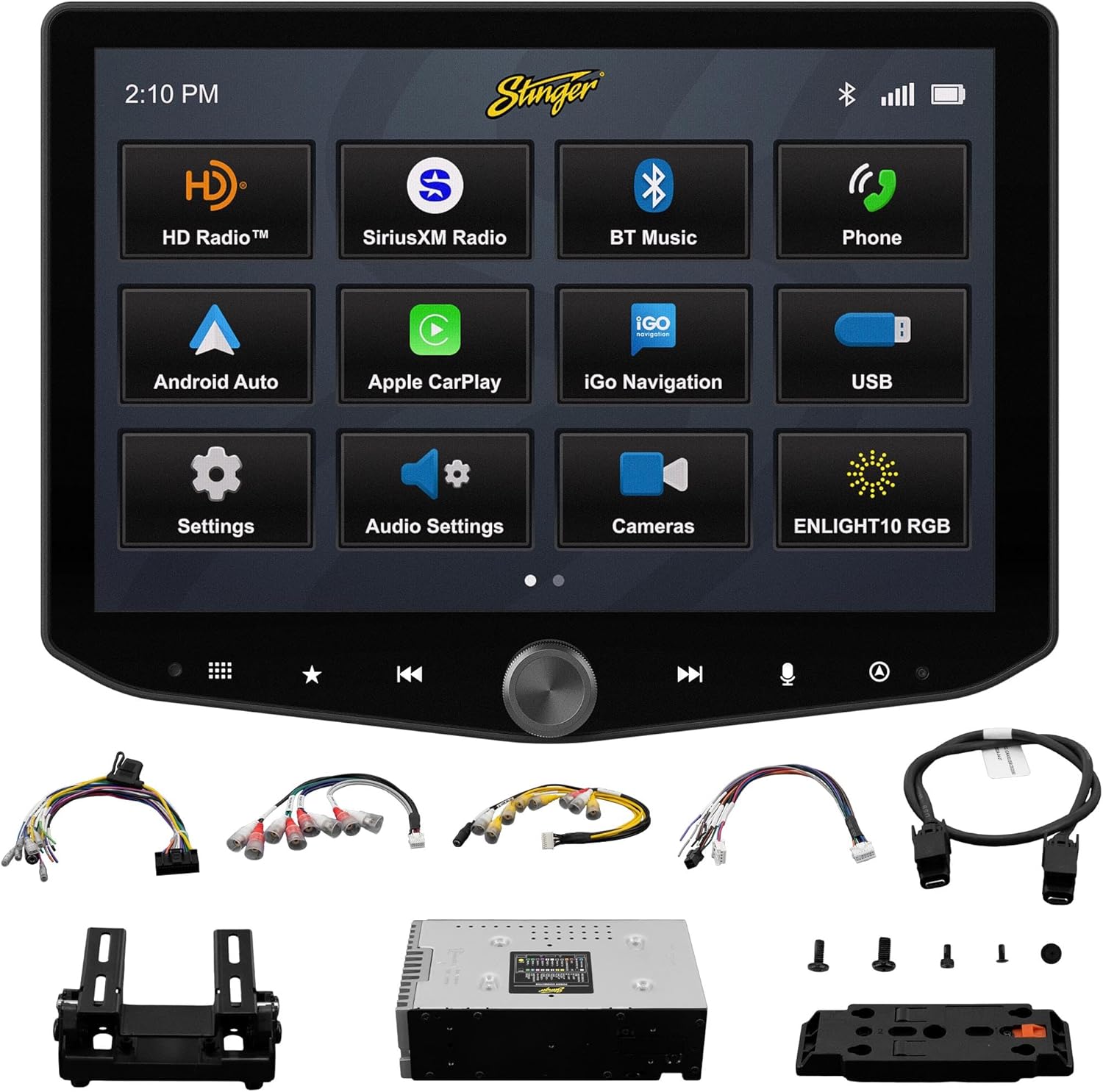 Stinger IX210-NAV HORIZON10 (IX210) 10.1-inch Multimedia Infotainment Radio for use with ONLY SR/SRK Kits. Includes iGO Nav Card.