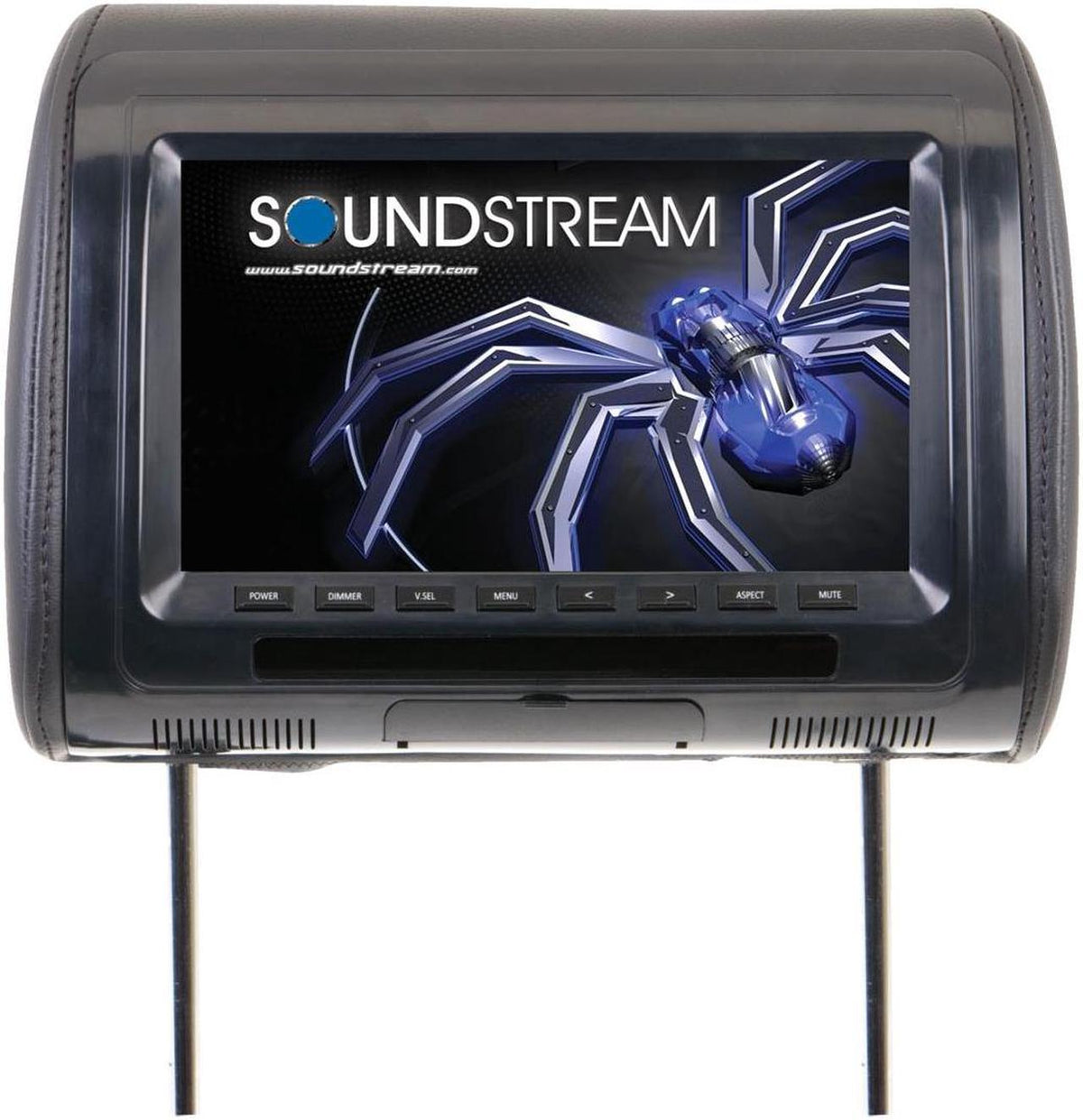 Reposacabezas de repuesto universal SoundStream/VH-90CC precargado con LCD de 9" y entrada A/V