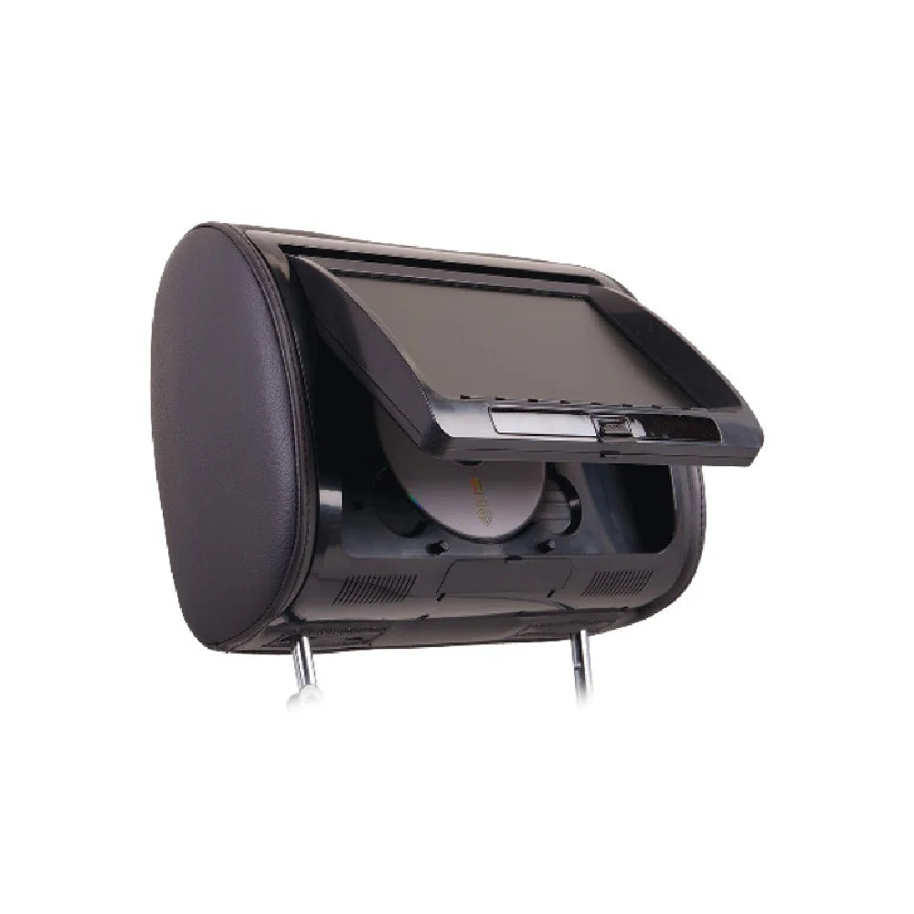 Monitor universal preinstalado para reposacabezas NESA NPM-779DV-7" con reproductor de DVD combinado incorporado (3 fundas intercambiables para reposacabezas en beige, negro y gris)