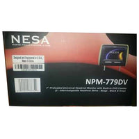 Monitor universal preinstalado para reposacabezas NESA NPM-779DV-7" con reproductor de DVD combinado incorporado (3 fundas intercambiables para reposacabezas en beige, negro y gris)