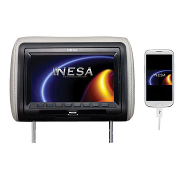 NESA NPM-789DHD-7" Smart Rainbow headrestmonitor series with 7" wide samrt Rainbow headrest pillow monitor with multimedia disc & full HD 1080P Digital media player