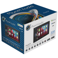 Planet Audio P62CP Double-DIN MECH-LESS Multimedia Player | 6.2" Touchscreen | Wired Apple CarPlay | Bluetooth | No CD/DVD