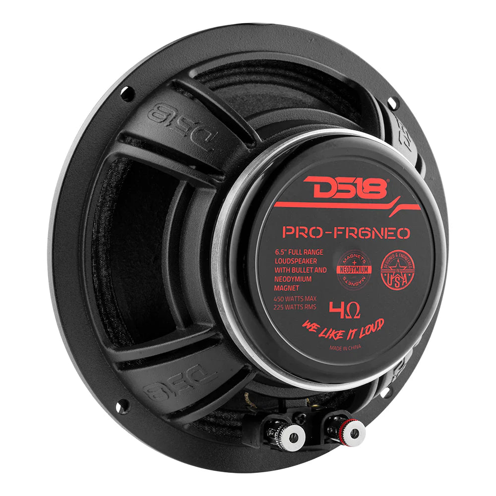 DS18/PRO-FR6NEO | 6.5" Neodymium Full-Range Bullet Loudspeaker 225 Watts Rms 4-Ohm