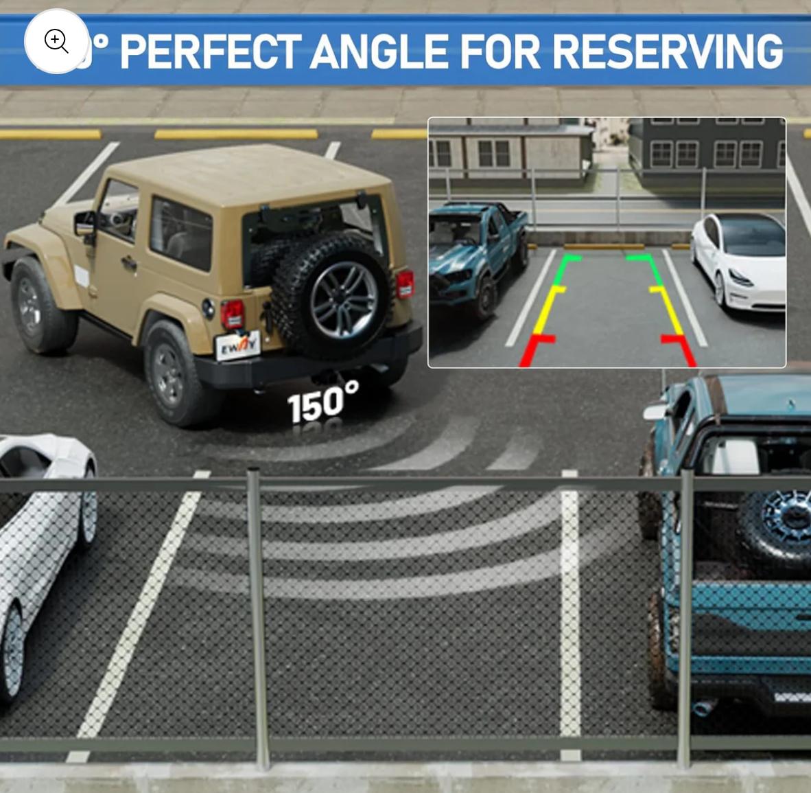 Cámara de visión trasera Eway CAM 9146 con licencia para Jeep Wrangler
