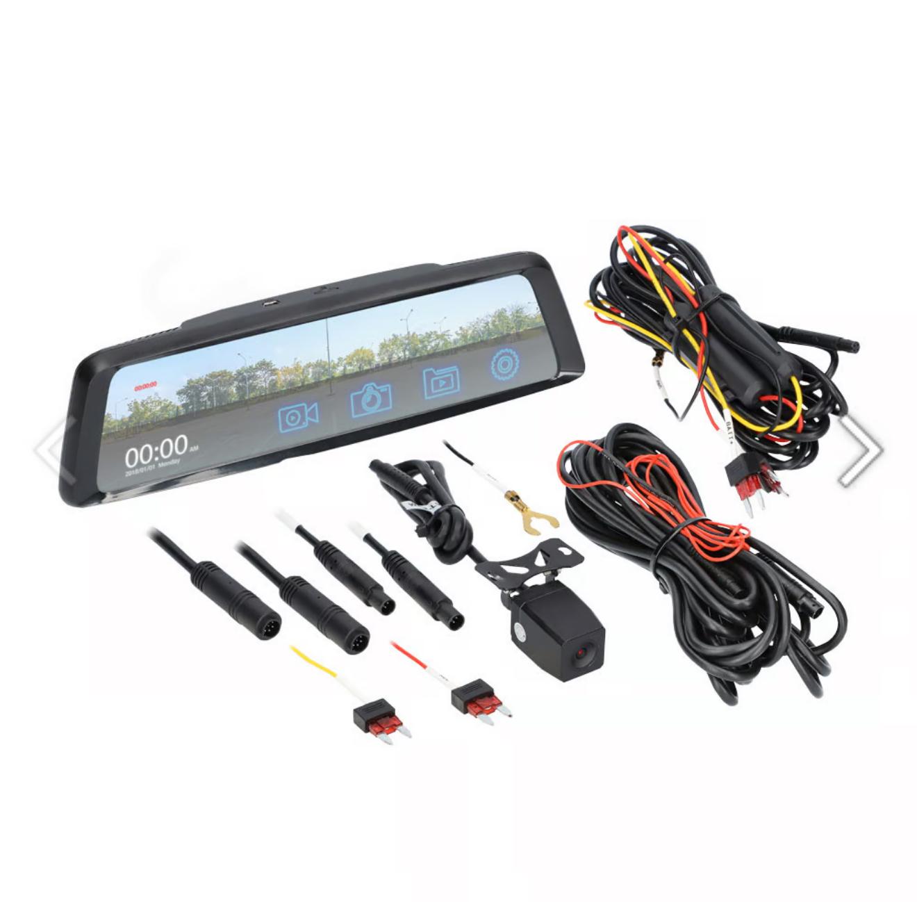 IBEAM TE-SM9 ESPEJO EN TIEMPO REAL CON TRANSMISIÓN EN VIVO A PANTALLA COMPLETA Y GRABADORA DVR DOBLE - 9