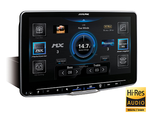Receptor multimedia digital Alpine ILX-F509 Halo9 con pantalla HD de 9 pulgadas y reproducción de audio de alta resolución