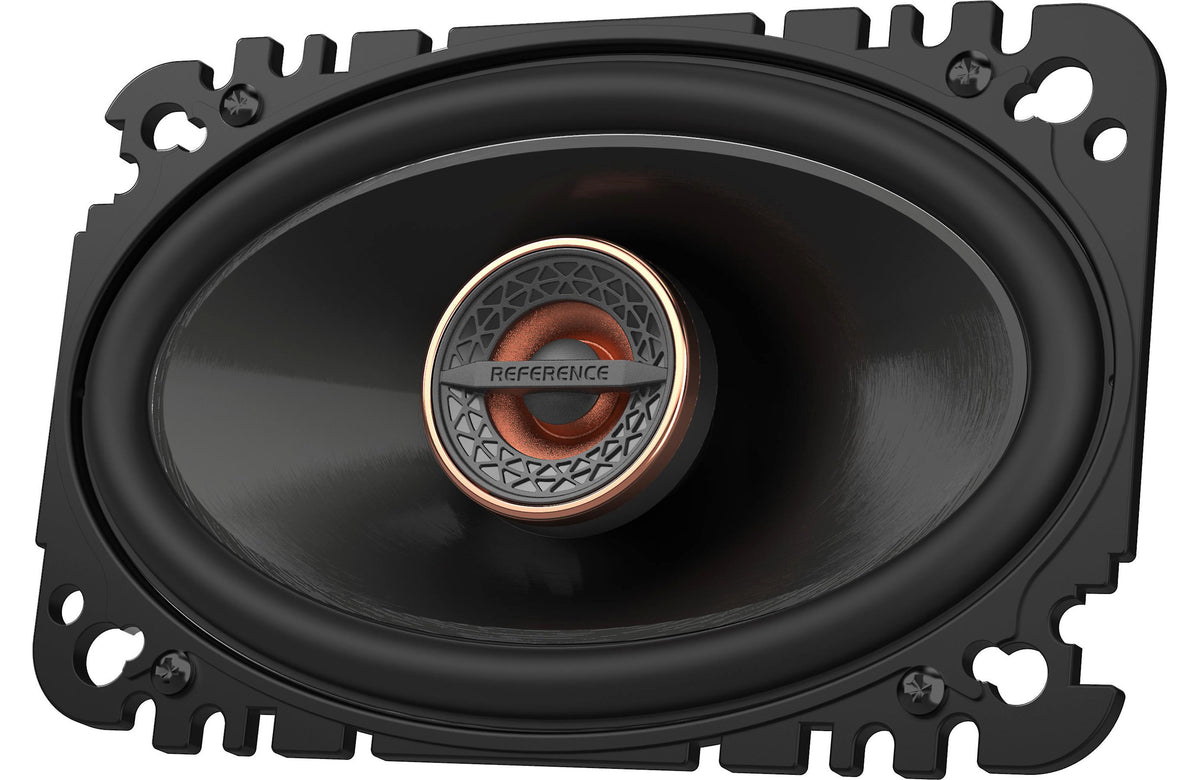 Infinity REF-6422SFX | Altavoz coaxial de referencia para coche de 135 W con tweeters textiles y accionamiento perimetral, 4x6