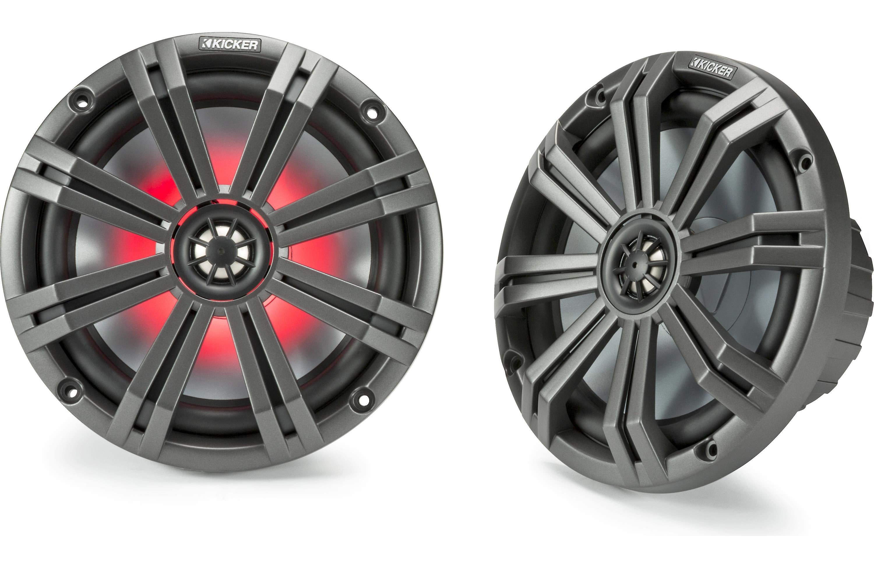 Kicker 45KM84L | Altavoces marinos de gama completa de 8" con iluminación LED