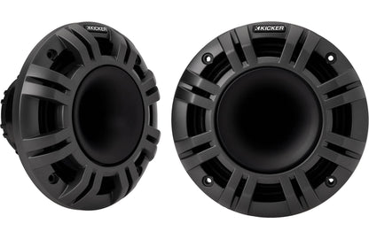 Kicker 48KMXL654 | 6-1/2" marine speakers with white and charcoal grilles