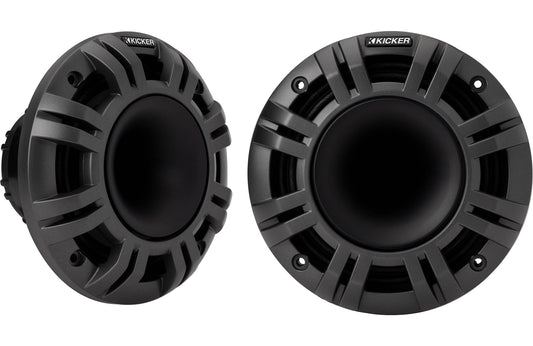 Kicker 48KMXL654 | 6-1/2" marine speakers with white and charcoal grilles