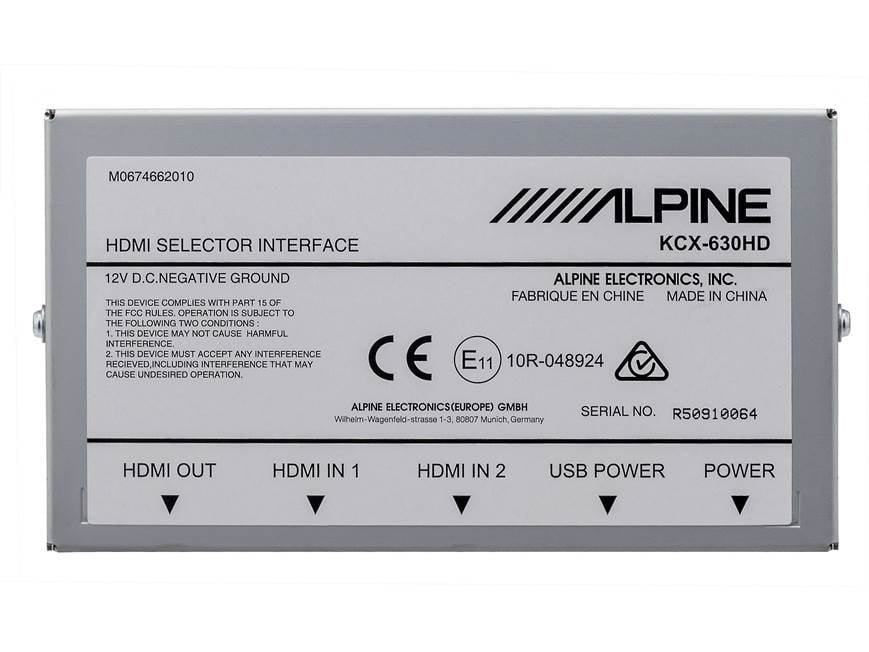 Alpine KCY-630HD | HDMI switcher for Alpine digital media and Restyle navigation receivers