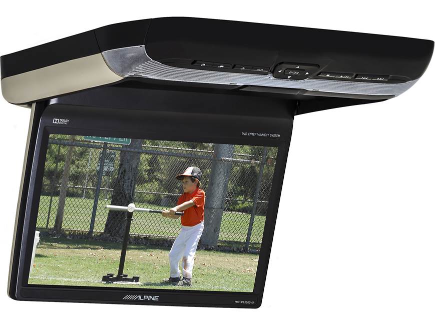 Alpine PKG-RSE3DVD 10.2" overhead video monitor with a built-in DVD player