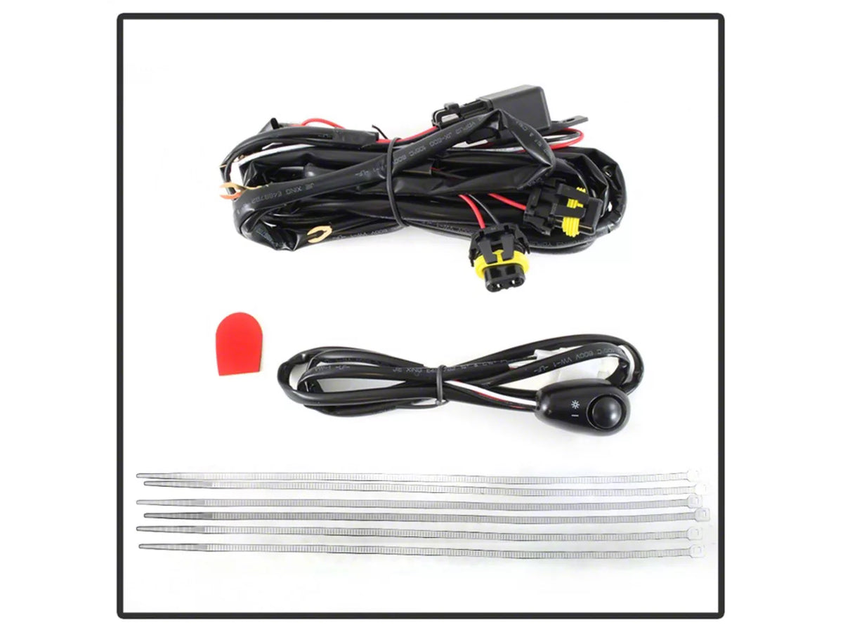 Spyder FL-DR09-C | Faros antiniebla OEM con soporte metálico e interruptor - Transparente